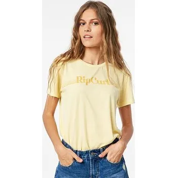 Pánské tričko Tričko Rip Curl RE-ENTRY STANDARD TEE Light Yellow velikost XS