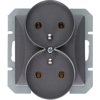 Elektrická zásuvka Elektrická Zásuvka nástěnná Timex-Elektro šedá