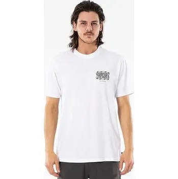 Pánské oblečení Tričko Rip Curl MIND WAVE LOGO TEE White velikost M