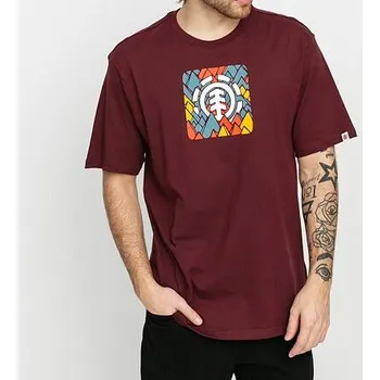 Pánské oblečení Tričko Element PALETTE Vintage Red velikost M