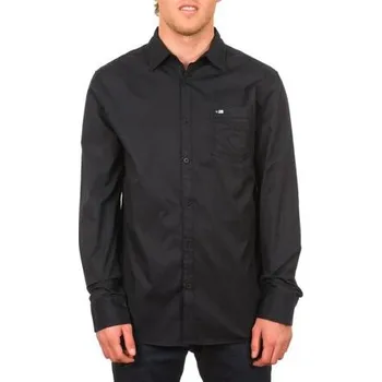 Pánská košile Košile Rip Curl DOBBY L/S SHIRT Black velikost M