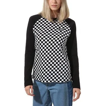 Pánské tričko Tričko Vans BOOM BOOM UNITY LS RAGLAN Checkerboard/Black velikost L