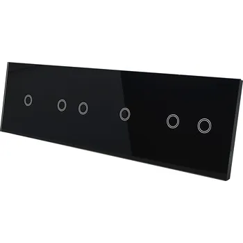 vypínač SKLENĚNÝ DOTYKOVÝ PANEL SPÍNAČ 1+2+1+2