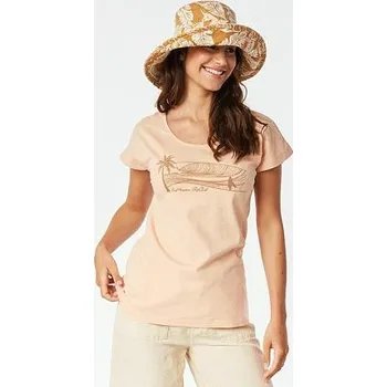 Tričko Rip Curl PLAYABELLA GRAPHIC TEE Dusty Pink velikost S
