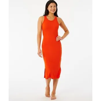Dámské šaty šaty Rip Curl PREMIUM RIB RACER DRESS Hot Orange velikost S