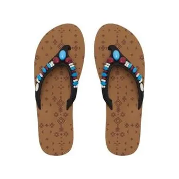 Dámská móda žabky Animal SISTA Toffee Apple Brown velikost 42.0