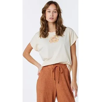 Pánské tričko Tričko Rip Curl SS CREW NECK TYING TEE Off White velikost S