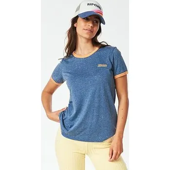 Pánské tričko Tričko Rip Curl SURF REVIVAL RINGER Dark Teal velikost L