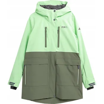 Dámská snowboardová bunda 4F F331 světle zelená neonová S