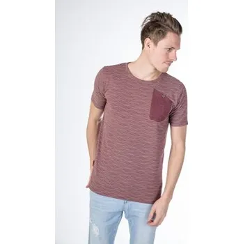 Pánské tričko Tričko Alife and Kickin VIN B Burgundy Stripes velikost S