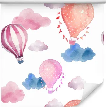 Tapeta Tapeta do dětského pokoje - balóny, barevné mraky