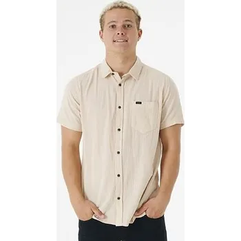 Pánská košile Košile Rip Curl WASHED S/S SHIRT Bone velikost M