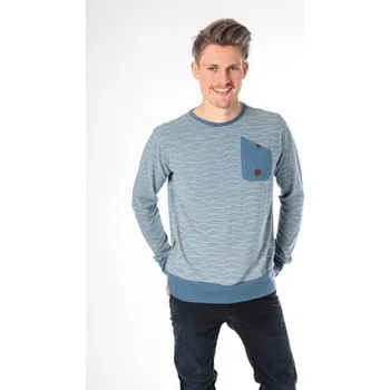 Pánská mikina Mikina Alife and Kickin SAMUEL A Smaragd Stripes velikost L