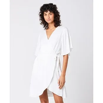Dámské šaty šaty Rip Curl IBIZA WRAP DRESS White velikost XS