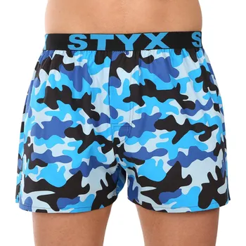 Trenýrky Pánské trenky Styx art sportovní guma maskáč modrý (B1850) S Možnost vrácení zboží ZDARMA do 120 dnů!