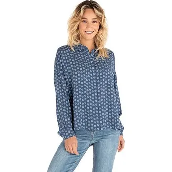 Pánské tričko Košile Rip Curl SEA VIEW LONGSLEEVE SHIRT Insignia Blue velikost S/M