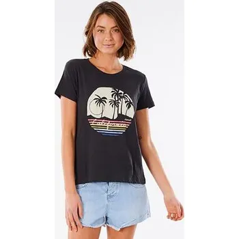 Pánské tričko Tričko Rip Curl CALI COASTING STANDARD T Washed Black velikost S