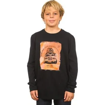 Pánské tričko Tričko Rip Curl VAN LS TEE Black velikost 14