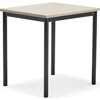 Jídelní stůl Stůl SONITUS PLUS, 700x600x720 mm, antracitově šedé nohy, HPL deska tlumící hluk, jasan