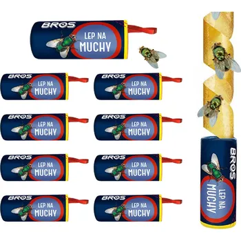 BROS LEPICÍ PAST NA MOUCHY KULATÝ S MEDOVOU VŮNÍ LÁKAJÍCÍ SPIRÁLA LEPIDLO - 10 ks