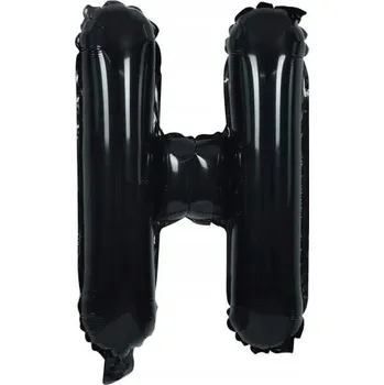 Balónek VELKÝ FÓLIOVÝ BALÓNEK K VÝROČÍ NAROZENIN PÁRTY PÍSMENO H ČERNÝ 40CM