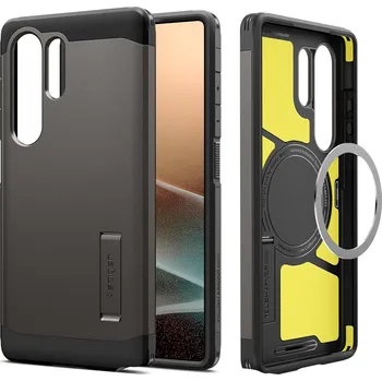 Pouzdro na mobilní telefon Spigen Tough Armor MagSafe Gunmetal Samsung Galaxy S25 Ultra ACS08965