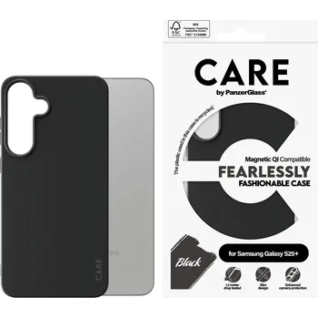 Pouzdro na mobilní telefon PanzerGlass CARE kryt Samsung Galaxy S25+ Fearlessly černý QI CRRFBQIG37942