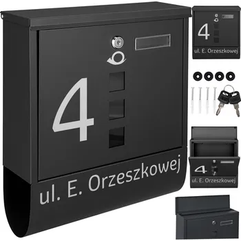 Poštovní schránka Poštovní schránka euroschránka, s vhozem, se schránkou na noviny M-TEC černá