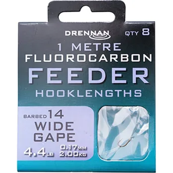 Drennan návazce Fluorocarbon Feeder Wide Gape vel.14 / 4,4lb