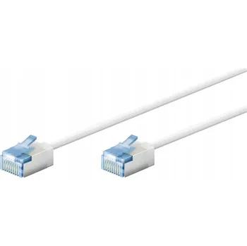Síťový kabel Patchcord Goobay U/FTP 6a RJ45 / RJ45 0,15 m bílý