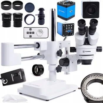 STEREO MIKROSKOP TRINOKULÁRNÍ 10HW OSVĚTLENÍ 56X LED KAMERA 2MP