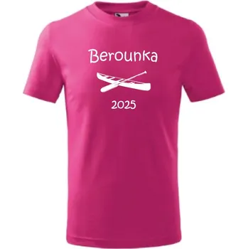 trend-design.cz Dětské vodácké tričko - Berounka Barva textilu: Růžová, Dětská velikost: 146 cm/10 let