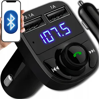 Příslušenství pro autorádio FM TRANSMITTER RYCHLÁ NABÍJEČKA BLUETOOTH AUDIO MP3 BT 3X USB RGB