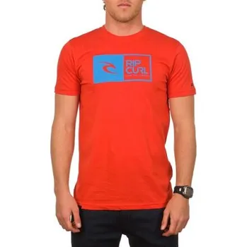 Pánské tričko Tričko Rip Curl RIPAWATU S/S TEE Poinsettia Red velikost S