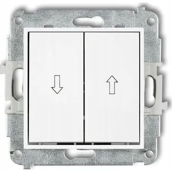 vypínač Klasický bílý roletový spínač Karlik MWP-88