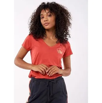 Pánské tričko Tričko Rip Curl RE ENTRY V NECK Dark Red velikost S