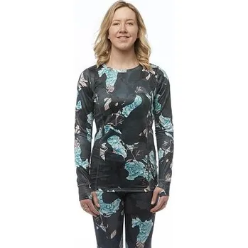 Dámské tričko Termo prádlo Rojo WOMENS CREW NECK TOP Floral Camo Blue Nights velikost S/10