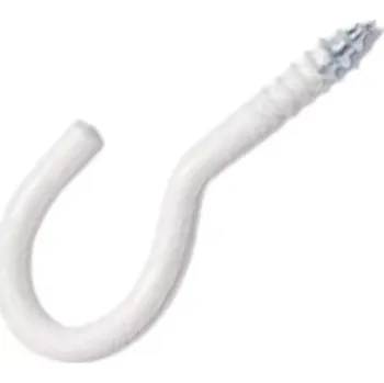 Věšák Háček s vrutem 25 x 2,6 mm, bílý, nosnost 4 kg