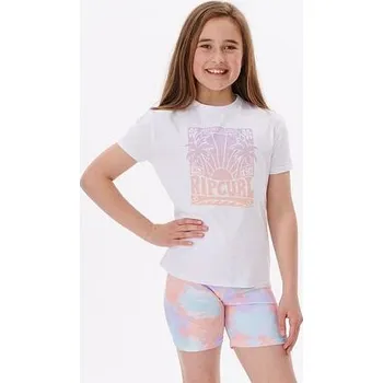 Dámské tričko Tričko Rip Curl SURF CHECK TEE -GIRL Optical White velikost 10