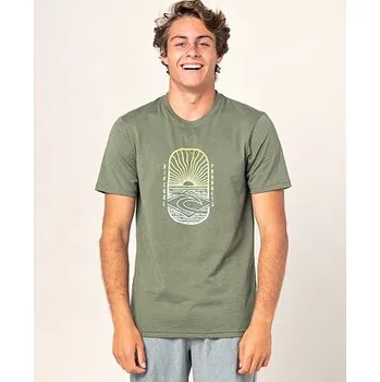 Pánské tričko Tričko Rip Curl LIGHTHOUSE TEE Olive Marle velikost M