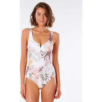 Dámské plavky Plavky Rip Curl TALLOWS FULL ONE PIECE White velikost S