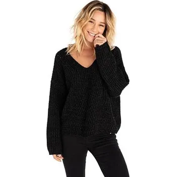 Dámský svetr Svetr Rip Curl WOVEN V NECK SWEATER Black Marled velikost S