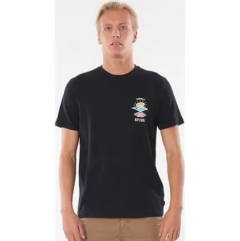 Tričko Rip Curl SEARCH LOGO TEE Black velikost XL