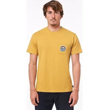 Tričko Rip Curl HORIZON BADGE S/S TEE Mustard velikost L