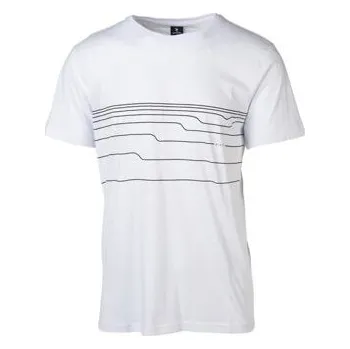 Pánská móda Tričko Rip Curl DISTORT LINES TEE Optical White velikost S
