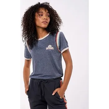 Tričko Rip Curl MELTING WAVES RINGER TEE Phantom velikost M