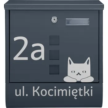 Poštovní schránka Poštovní schránka euroschránka, s vhozem, se schránkou na noviny M-TEC šedá