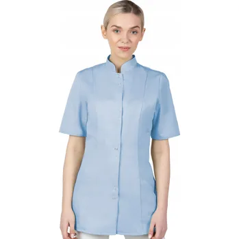 Zdravotnický oděv 48 DÁMSKÝ ZDRAVOTNICKÝ PLÁŠŤ SE STOJÁČKEM NA ZIP KOSMETICKÝ HALENA 141S