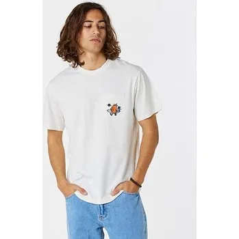 Pánská móda Tričko Rip Curl SHAPER EMBROIDERY SS TEE Bone velikost XL