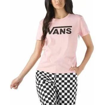 Pánské oblečení Tričko Vans FLYING V CREW TEE Powder Pink velikost M